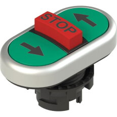 Trojité tlačítko d22mm, plast, chrom, IP67 PIZZATO E21PTRS9AAAZ