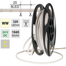 LED pásek Dot-Free WW, 320LED/m, 10W/m,