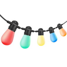 LED řetěz 15xS14/0,6W,230V,RGBW,IP66,14m