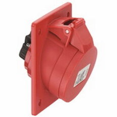 CEE zásuvka 4P/16A/400V IP44 vestavná šikmá ABL F41S320