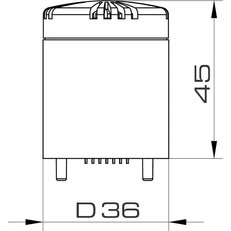 Modul akustický BABYTWS SOUNDER 24V, ACDC, IP65, 72 dB, světle šedá, 1 tón 36461
