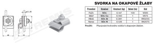 Svorka na okapové žlaby SOc (FeZn) TREMIS V085