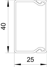 OBO WDK25040CW Nástěnný a stropní kanál s děrováním dna 25x40x2000 krémová bílá
