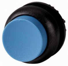 Eaton M22S-DH-B Ovládací hlavice, zvýšené tlačítko, bez aret,kroužek černý,modrá