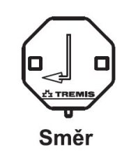 Štítek označení směr levý (plast) TREMIS VS075