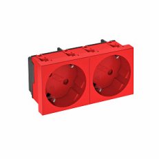 OBO STD-D3 SRO2 Zásuvka 33° schuko ochranný kontakt,2-nás. 250V 10/16A červená
