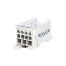 Blok pro rozdělení fází PVB 250-3/8 1pól. AL/CU 250A 690V šedý na DIN 1004011