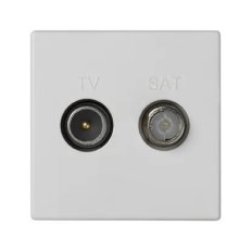 Anténní zásuvka K45 TV-SAT frekvence:5MHz2400MHz 45×45mm čistě bílá K130A/9