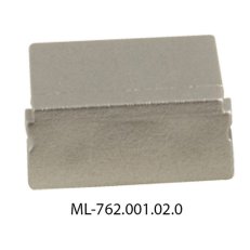 Koncovka pro PG bez otvoru, stříbrná barva, 1 ks MCLED ML-762.001.02.0
