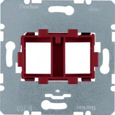 Nosná deska s červeným úchytem pro 2-nás. Modular-Jack BERKER 454101