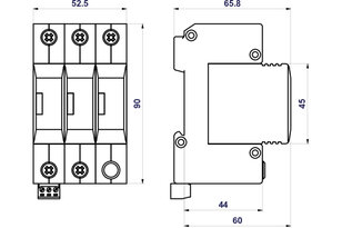 Svodič rázového přepětí HSA-600/3+0 M S SPD typ 2+3 HAKEL 27559