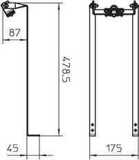 OBO SD-Fix Držák jímací tyče pro šikmé střechy Rd16 Nerez ocel