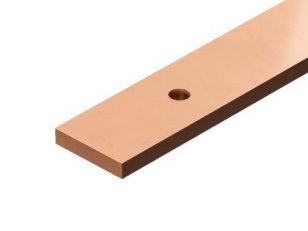 Rittal 9684004 Přípojnice E-Cu 50x10, s integrovanými otvory, délka 385 mm, 1ks