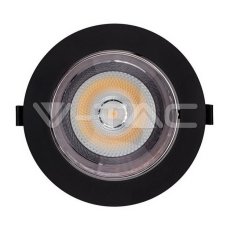 V-TAC LED Downlight 20W COB Reflector Black Housing 3000K