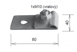 Svorka připojovací (s vratovým šroubem) SP 1 Uni Kovoblesk 20824