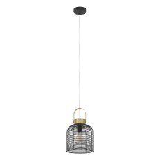 Závěsné svítidlo ROUNDHAM 1xE27 d220 černá/mosaz 1X40W IP20 EGLO 43963