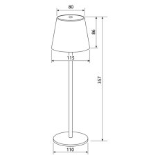 Stolní lampička Cleopatra 3W, 200lm, 3000K černá MCLED ML-431.001.12.1