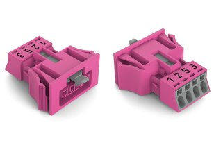 Zdířka 4pól. Kód. B Růžová WAGO 890-284/081-000