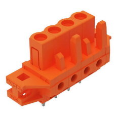 Pružinová svorkovnice THT rovná 5,08 mm oranžová 4pól. WAGO 232-164/031-000