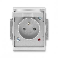 ABB Time Zásuvka jednonás.s clon.,sVíčkem,s ochraným před přepětím,IP44