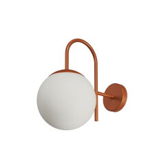 Přisazené svítidlo se skleněným stínidlem OSMONT ANCHA 2 7W IP40 E27 hnědá