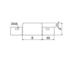 Redukční/koncový díl žlabu LINEAR+ RL-1B 50x60 ''SZ'' ARKYS ARB-14476050