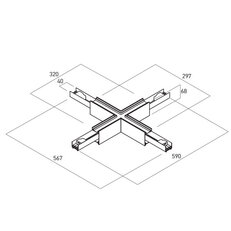XUNO SYSTEM X-shape CONNECTOR 30W 4000K