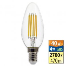 McLed ML-323.013.94.0 LED žárovka svíce 4 W,E14,2700 K,CRI 80,vyzař.úhel 360 °
