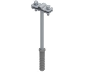Držák vedení s hmoždinkou L160, drát 8/10mm, hmoždinka 60mm, StZn GROMTOR 311312
