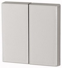 CWIZ-02/53 Kryt RF tlačítka 2x1/2 55x55mm Nahoru-dolů Stříbrná lesklá 173010