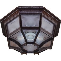 Stropní a nástěnné svítidlo Hera hnědá antika 60W IP44 E27 COMPOLUX 916701/50