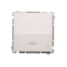 Ovladač zapínací SVĚTLO, s orientačním LED, řazení 1/0 So, 10AX, 250V, bílá