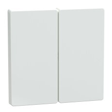 Dvojitá klapka, Merten System D, lotus white, termoplast lesklý MEG3400-6035