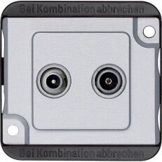 TV/SAT zásuvka, Merten Antivandal, matně stříbrná SCHNEIDER 299460