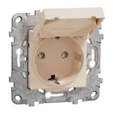 Zásuvka SCHUKO NOVÁ UNICA 2P+E 250V/16A, IP44, béžová SCHNEIDER NU508244