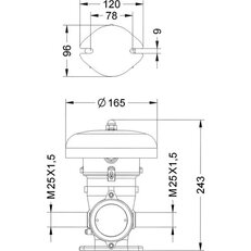 Zvonek EX 165 SIADEL (ATEX EX-D) 12 V, DC, 98 dB, červená, 1 tón SIRENA 62273
