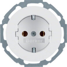 Zásuvka, SCHUKO, 16 A, 250V, bezšroub. svorky, Serie R.classic, bílá, lesk