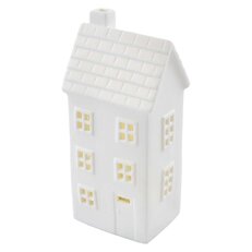 LED keramický domeček, 16 cm, 1x CR2032, vnitřní, teplá, časovač, EMOS DCLW36