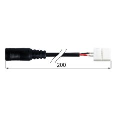 Power konektor pro LED pásky o šíři 8 mm zásuvka s připojením k pásku