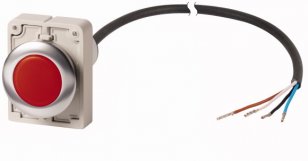 Eaton C30C-FL-R-24-P65 Kompaktní zapuštěná signálka , 24V AC/DC, červená