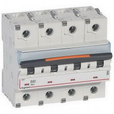 DX3 JISTIČ, 4 PÓLOVÝ, CHAR. B,80A 25KA LEGRAND 409749