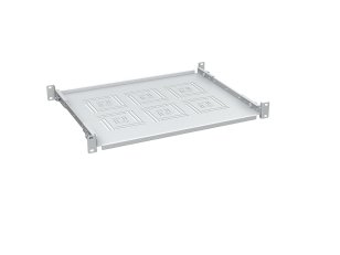 Police 19" 1U 350mm pevná RAL 7035 úchyt na přední i zadní lišty UP-13