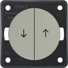 Žaluziový tlačítkový spínač 1pól 10A 250VAC Integro Flow/Pure ušlecht. ocel lak