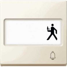 Schneider MTN3365-0344 Kryt s popisovým polem a se symbolem zvonek, System M, white cream