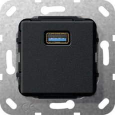 USB 3.0 A krátký kabel vložka černá m GIRA 568310