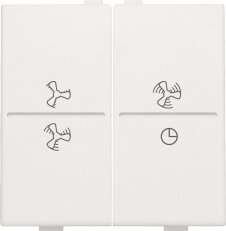 BUS/RF kolébka 2x1/2 FAN-WHITE NIKO 101-00013