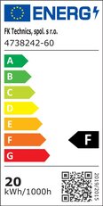 LED pásek 120LED/m 2835 IP65 6000-6500 K bílá 12V 10m FK TECHNICS 4738242-60