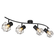 Stropní svítidlo PRISKA černá 4xE27, max. 40W 230V GLOBO 54017-4