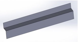 Hliníkový zadní krycí plech JIH pro délku panelu 1650 mm