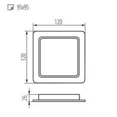 Vestavné svítidlo TAVO LED DL 9W-NW KANLUX 36516
